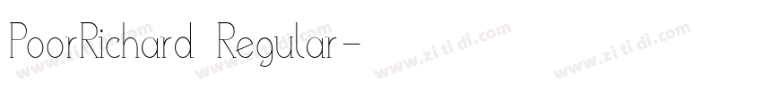 PoorRichard Regular字体转换